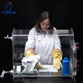 lab use acrylic glove box fillied with