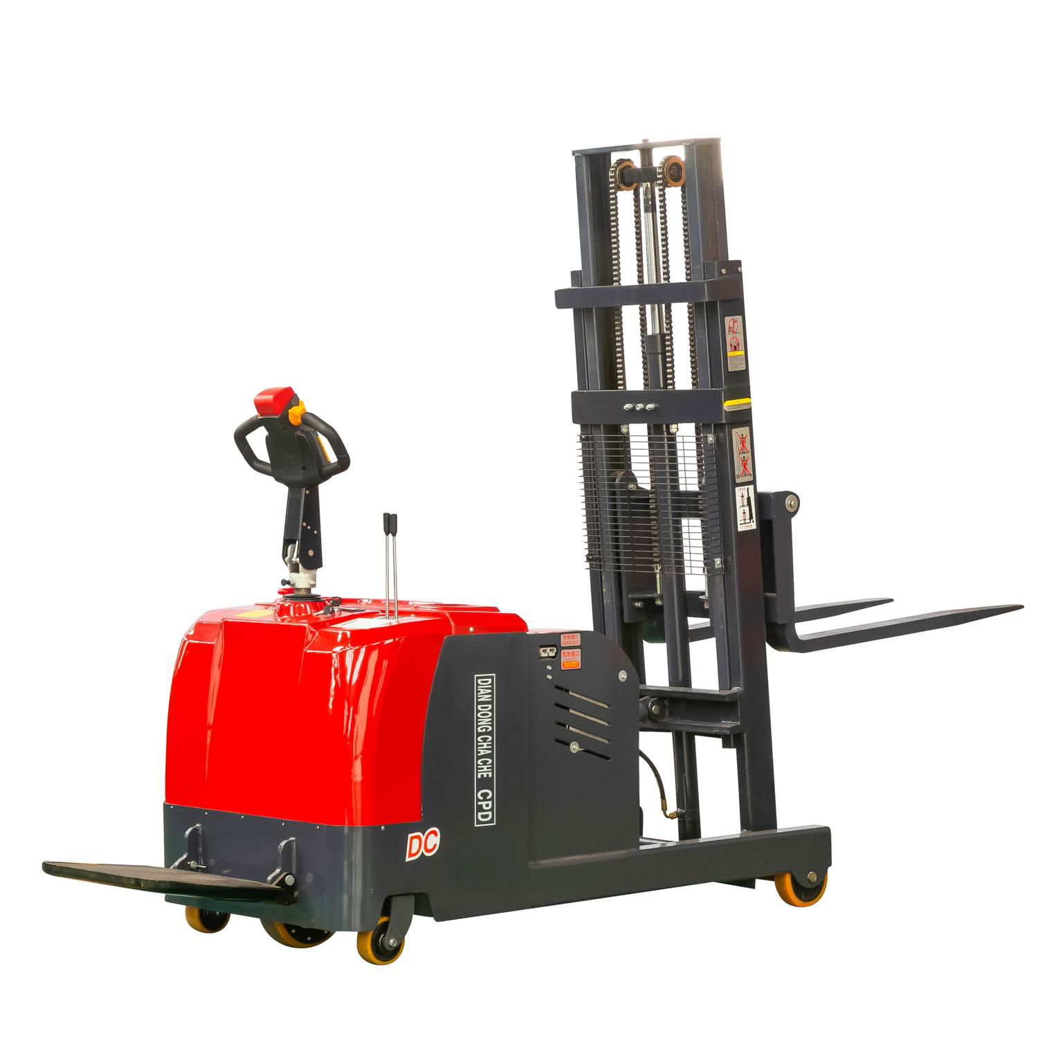 Counterweight all-electric forklift 1t 1.5t 2t legless standing  stacker 4