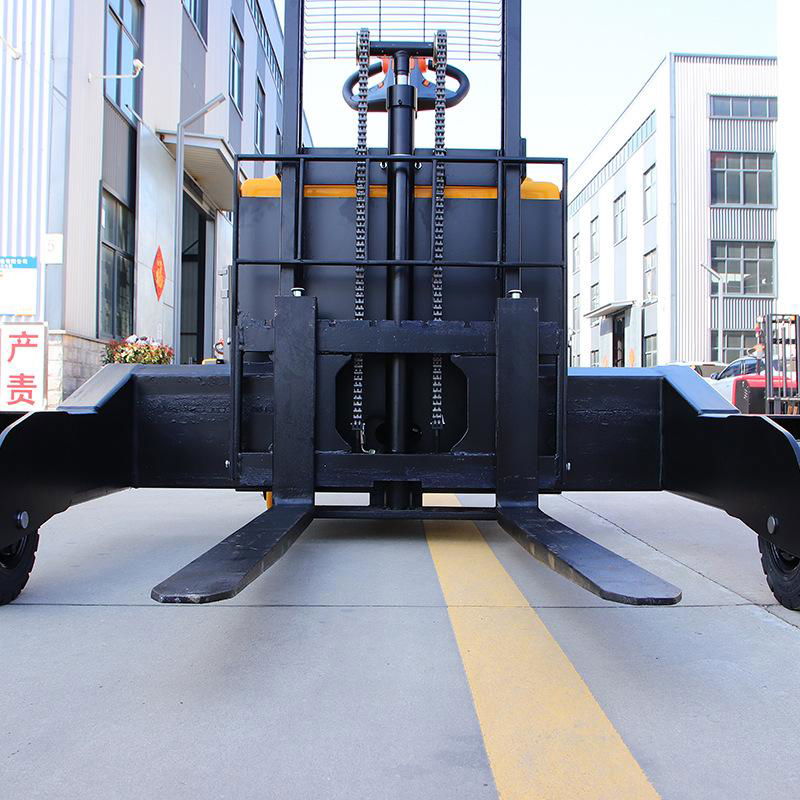 full electric forklift lift outdoor off-road handling standing type stacker  5