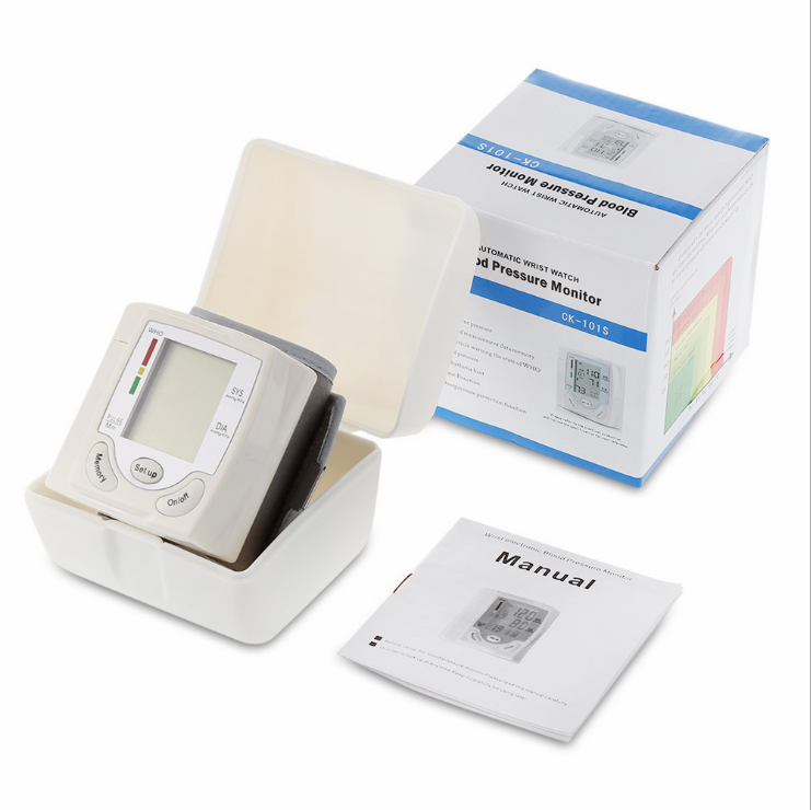 手腕式血压计工厂批发 智能健康外贸产品英文电子心率血压测量仪 3