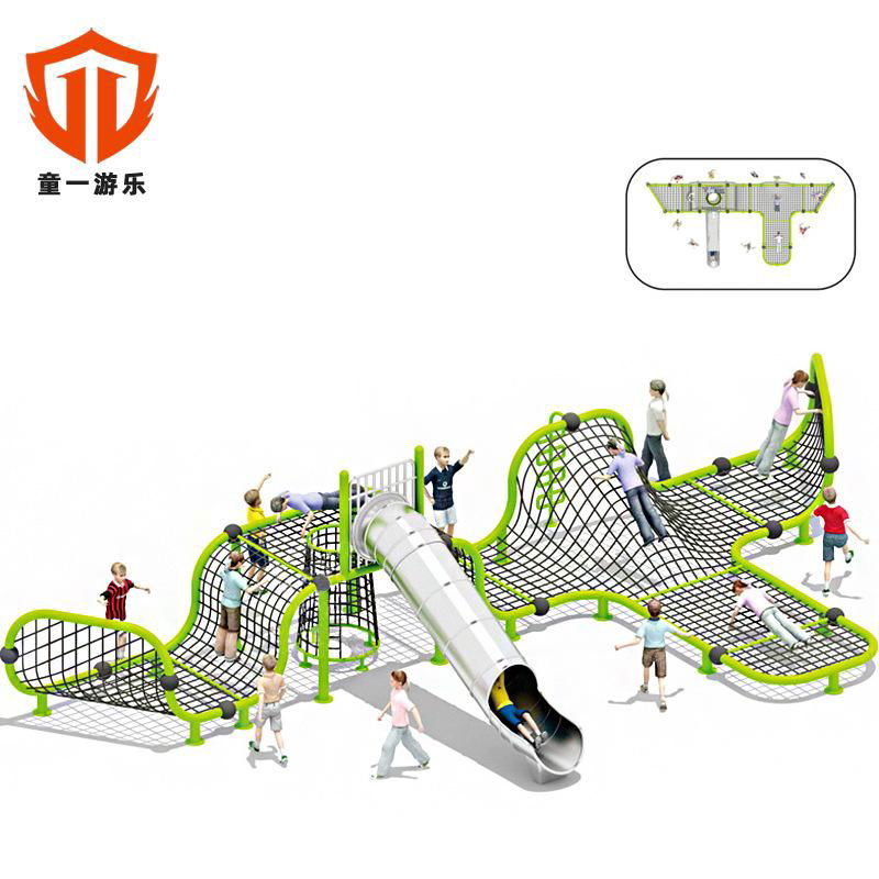 不鏽鋼滑梯定製大型大型儿童主題公園廠家非標戶外無動力遊樂設備 2