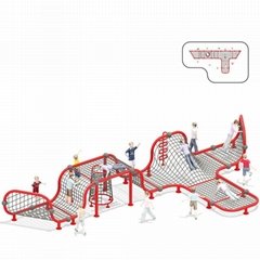 立建游乐厂家定制不锈钢大型游乐设备儿童启蒙攀爬滑梯拼装组合
