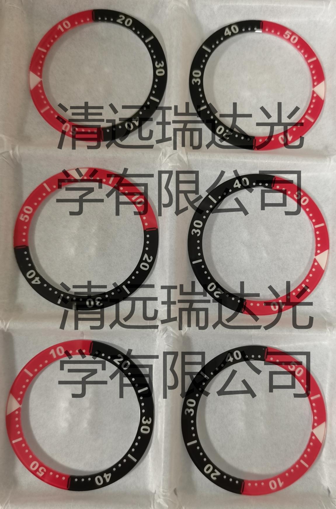 直徑39.2*31.2藍寶石玻璃平片單卜手錶圈口絲印電鍍夜光圓環卡圈 3