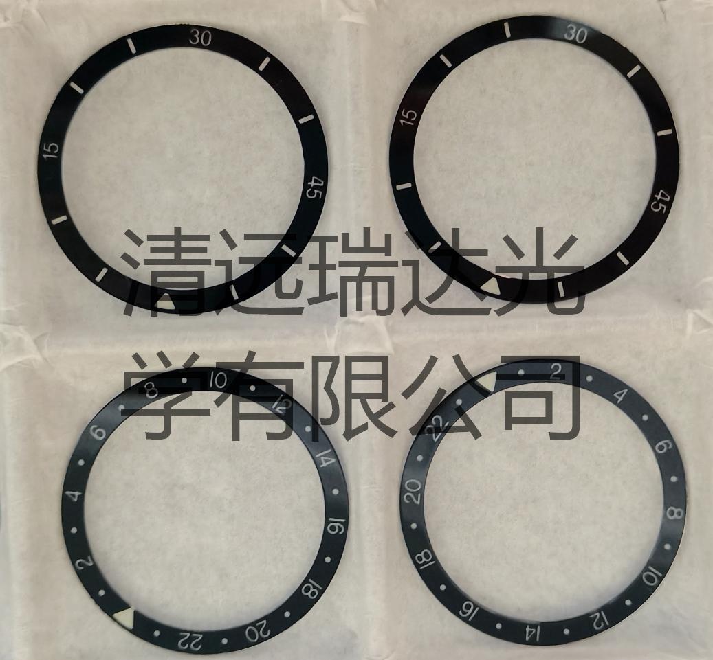 直徑39.2*31.2藍寶石玻璃平片單卜手錶圈口絲印電鍍夜光圓環卡圈 5