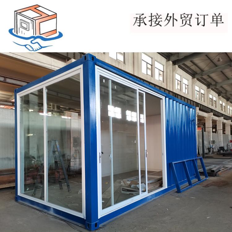 廠家定製款3米籃球場瓦楞板鋼化玻璃岩棉集裝箱售票廳休息室商鋪