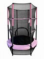 Hot sale 54 inch indoor trampoline with safety net for kids  2