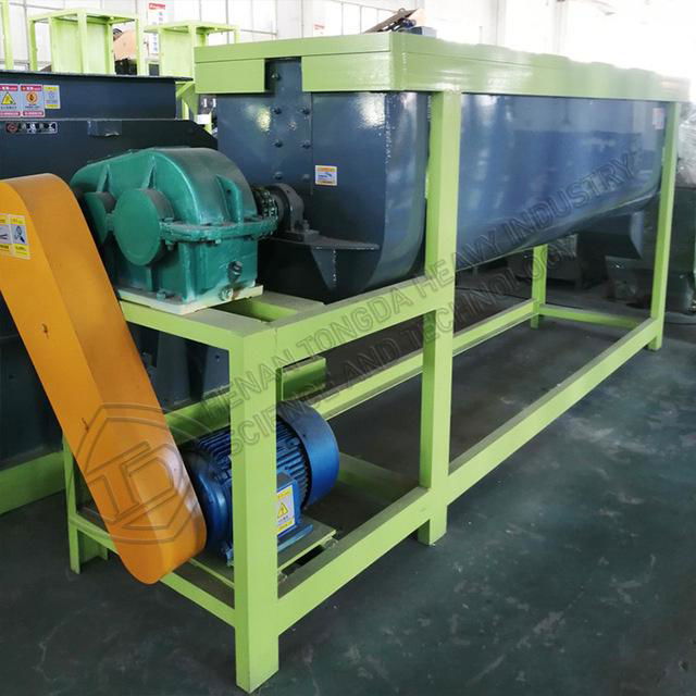 Industrial dust horizontal mixer BB fertilizer single shaft humidifying mixer 3