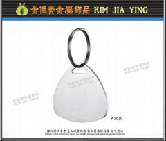 Round triangle metal pet tag