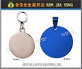 Round metal pet tag