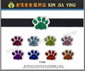 Color rhinestone dog paw wear with DIY