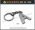 Color rhinestone DIY metal letter key ring 1