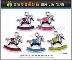 Colorful Pony Metal Charm