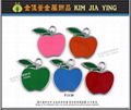 Custom Pet Tag ~ Colorful Apple Metal