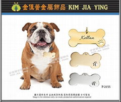 Customized dog bone metal pendant