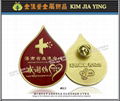 Customized color enamel metal badge for blood donation center