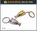 Customized style, 999 gold bar shape key ring 11