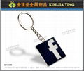 Customized creative metal key ring tag badminton racket 12