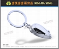 Customized creative metal key ring tag badminton racket