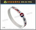 Customized Gift Silicone Lock Ring Bracelet Keychain