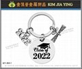 Graduation style key ring Customized metal tag Charm 3