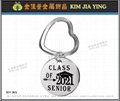 Graduation style key ring Customized metal tag Charm 12