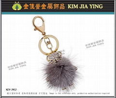 Custom Rhinestone Charm Metal Keyring