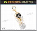 Custom Rhinestone Charm Metal Keyring 7