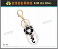 Custom Rhinestone Charm Metal Keyring