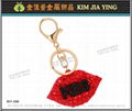 Custom Rhinestone Charm Metal Keyring