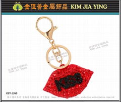 Custom Bag Charm Rhinestone Key Ring