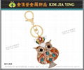 Professionally Made Rhinestone Charm Key Ring