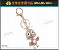 Professionally Made Rhinestone Charm Key Ring