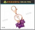 Custom Bag Charm Rhinestone Key Ring 14