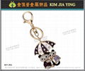 Custom Bag Charm Rhinestone Key Ring