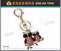 Custom Bag Charm Rhinestone Key Ring