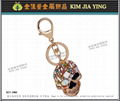 Customized Bag Metal Rhinestone key ring accessories