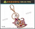 Customized Bag Metal Rhinestone key ring accessories