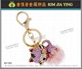 Customized Bag Metal Rhinestone key ring accessories