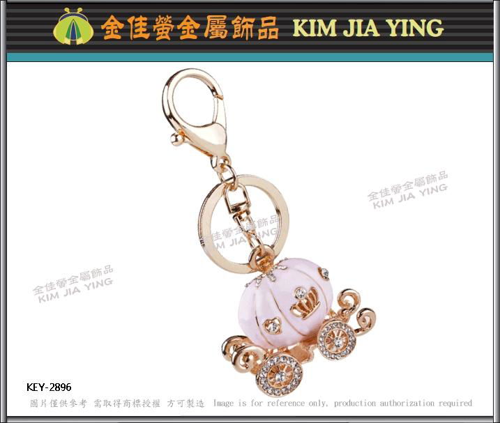 Customized bag metal rhinestone key ring accessories 5