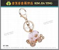 Customized bag metal rhinestone key ring accessories