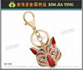 Customized bag metal rhinestone key ring accessories