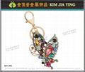 Customized bag metal rhinestone key ring accessories