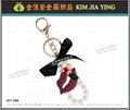 Customized bag metal rhinestone key ring accessories