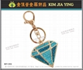 Custom Rhinestone Charm Metal Keyring