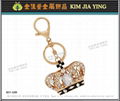 Custom Rhinestone Charm Metal Keyring