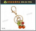 Four-leaf clover rhinestone tassel key ring