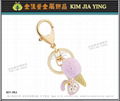 Four-leaf clover rhinestone tassel key ring 12