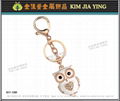 Rhinestone Skull Metal Keyring 9