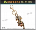 Rhinestone Skull Metal Keyring