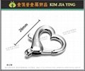 New creative heart buckle, zinc alloy spring buckle, key ring accessories